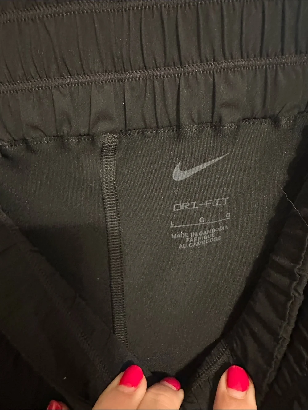 Nike Black Athletic Skort with Smocked Waist